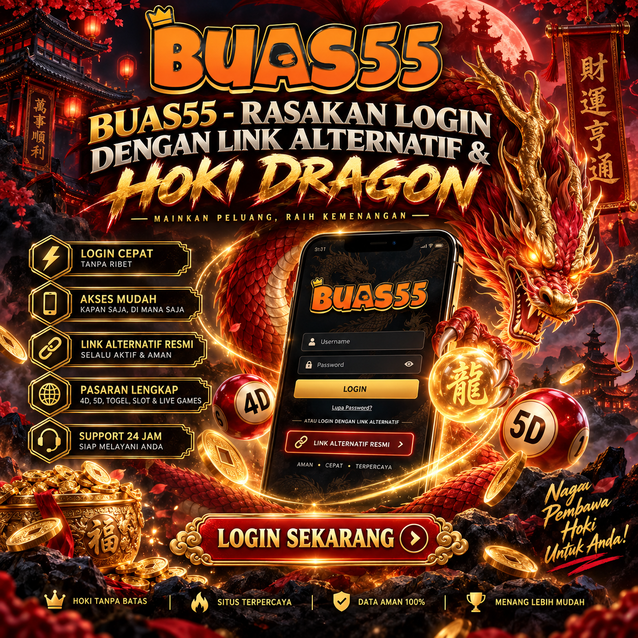 BUAS55 - Rasakan Login Dengan Link Alternatif & Hoki Dragon